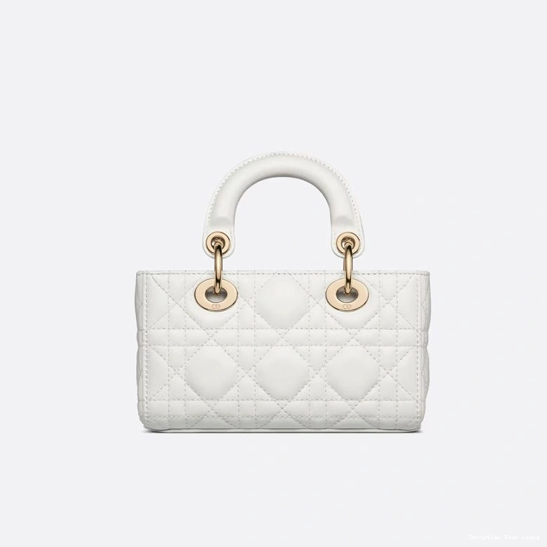 Cheap Bag Lambskin Micro D-Joy White Cannage Lady 0711 Luxury